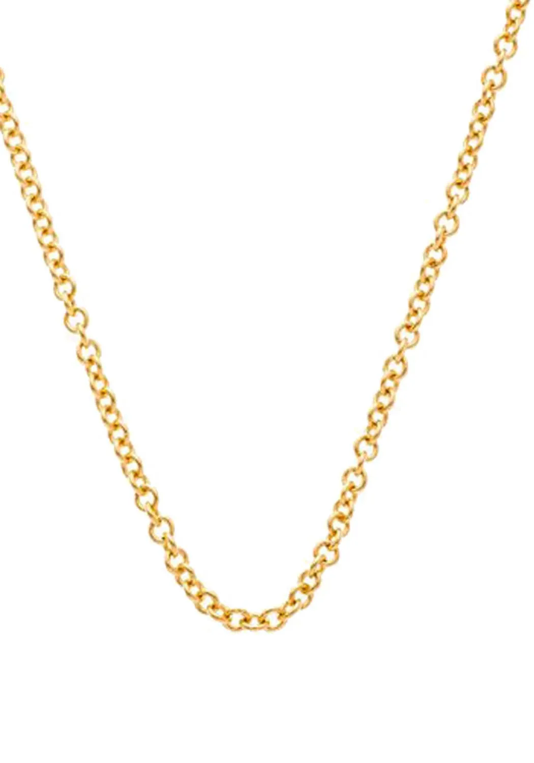 Sethi Couture 18K Yellow Gold Small Oval Link Chain Necklace | 18"