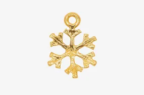 Snowflake Charm Wholesale 14K Gold, Solid 14K Gold, G171