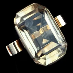 The Bodie - Retro Era Citrine 14k Gold Cocktail Ring c. 1940s