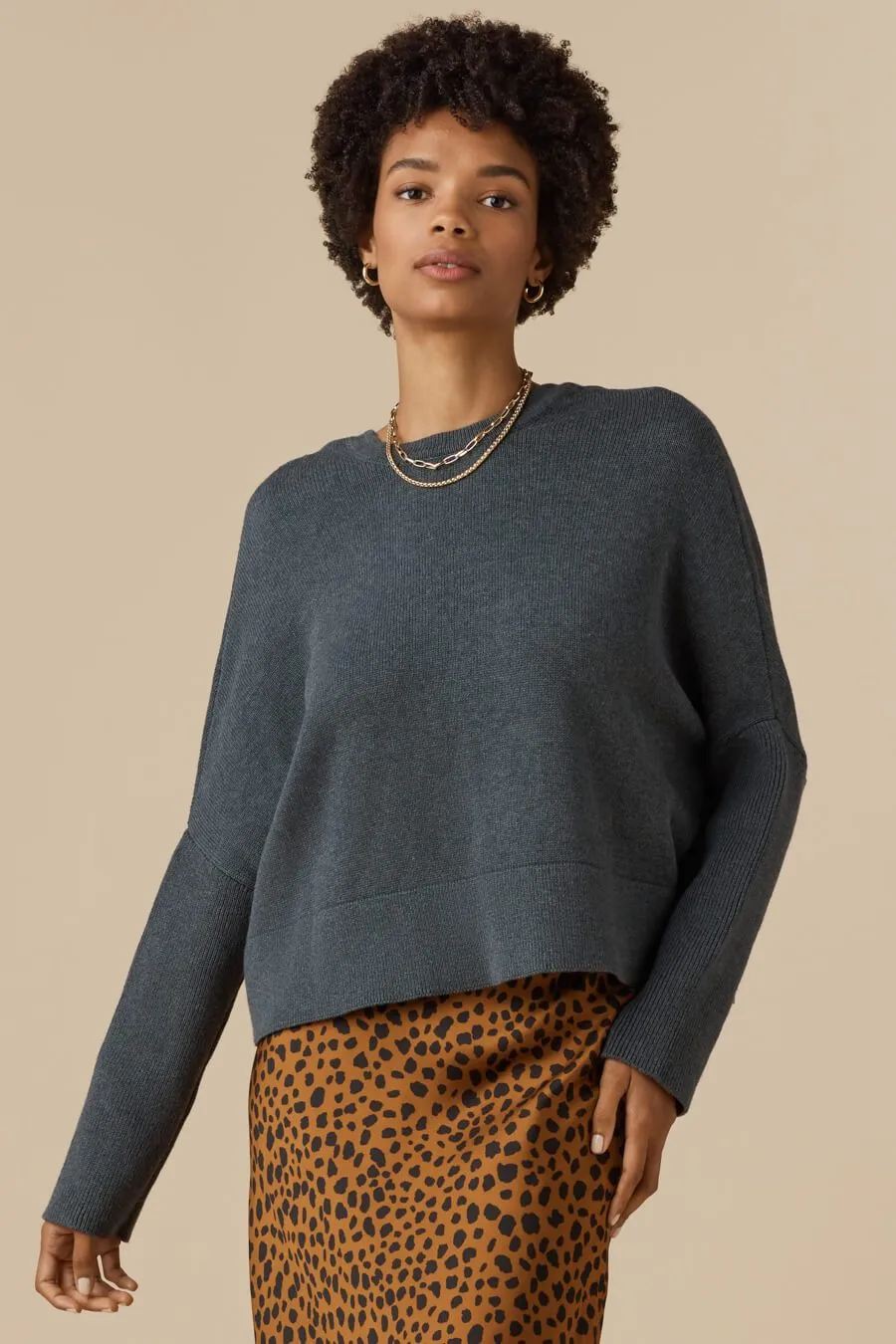 The Cropped V-Neck Sweater