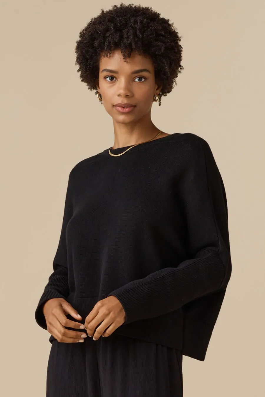 The Cropped V-Neck Sweater