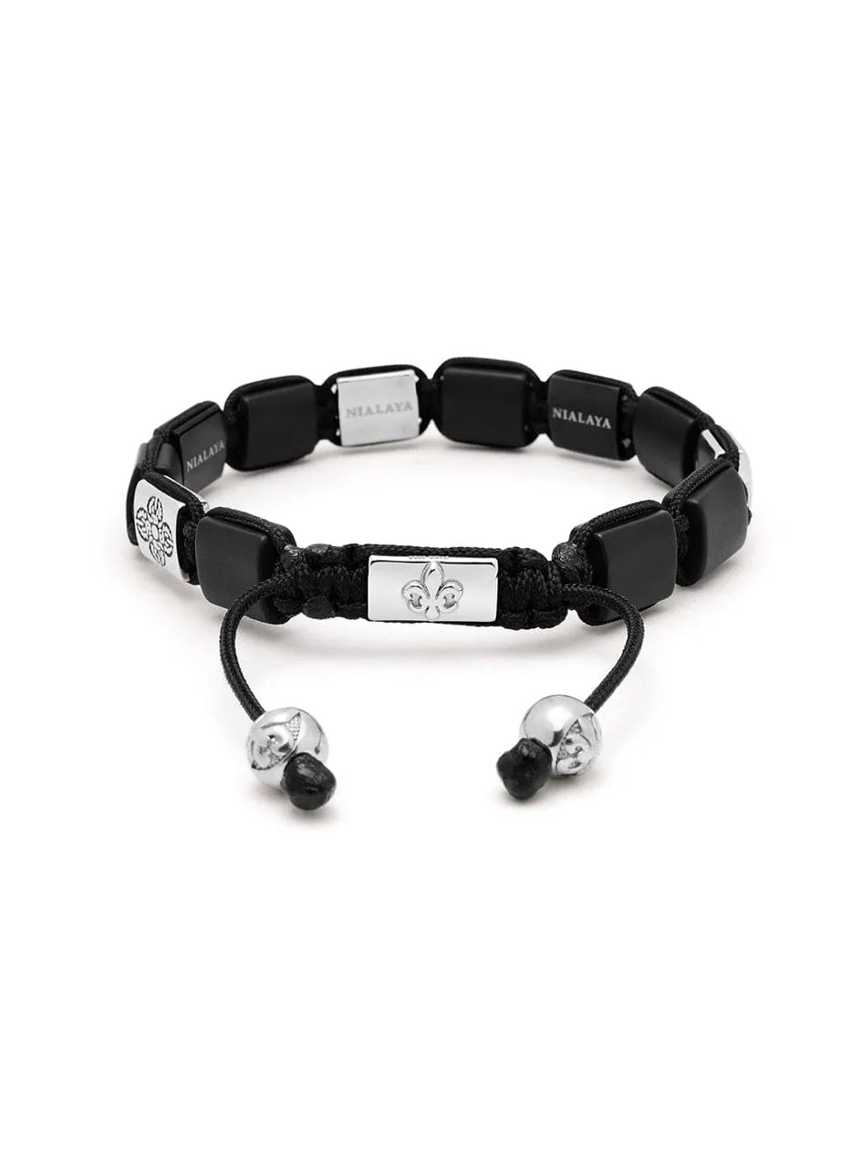 The CZ Flatbead Collection - Black Onyx and Silver