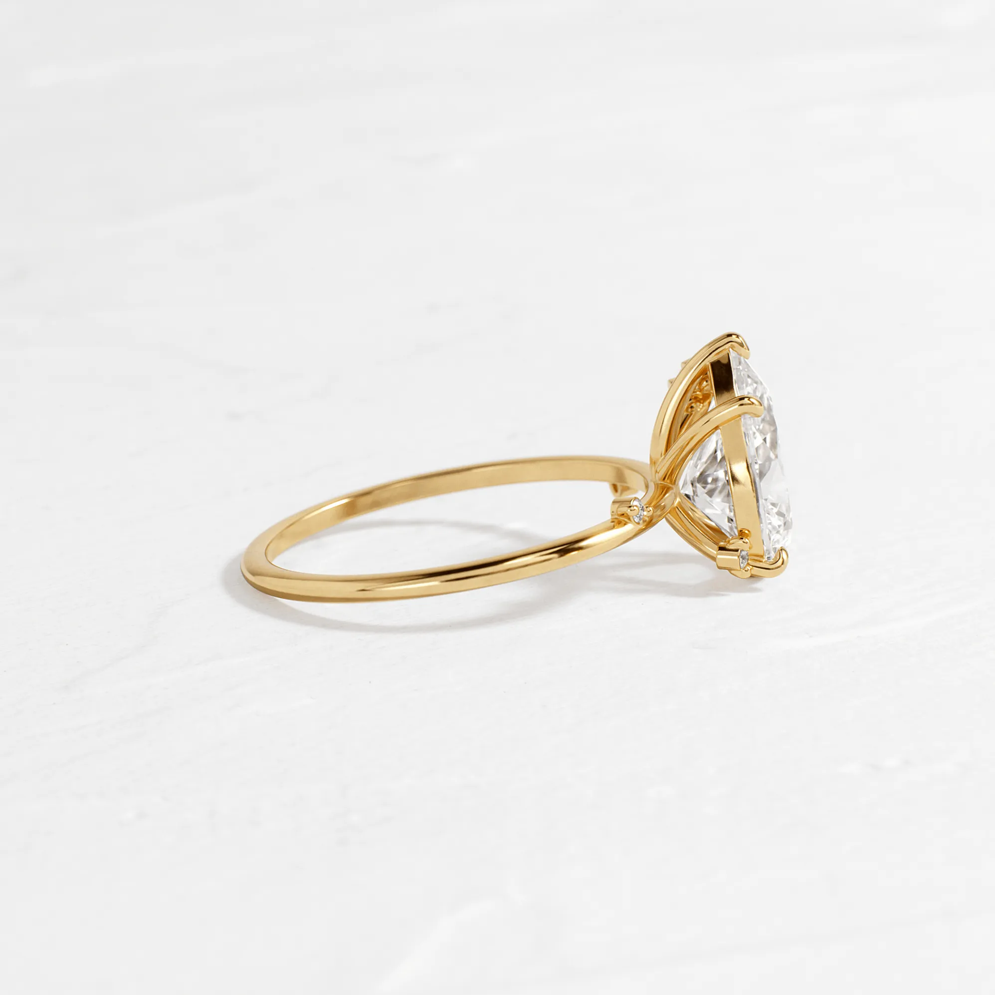 To A Flame Ring, Pear Cut