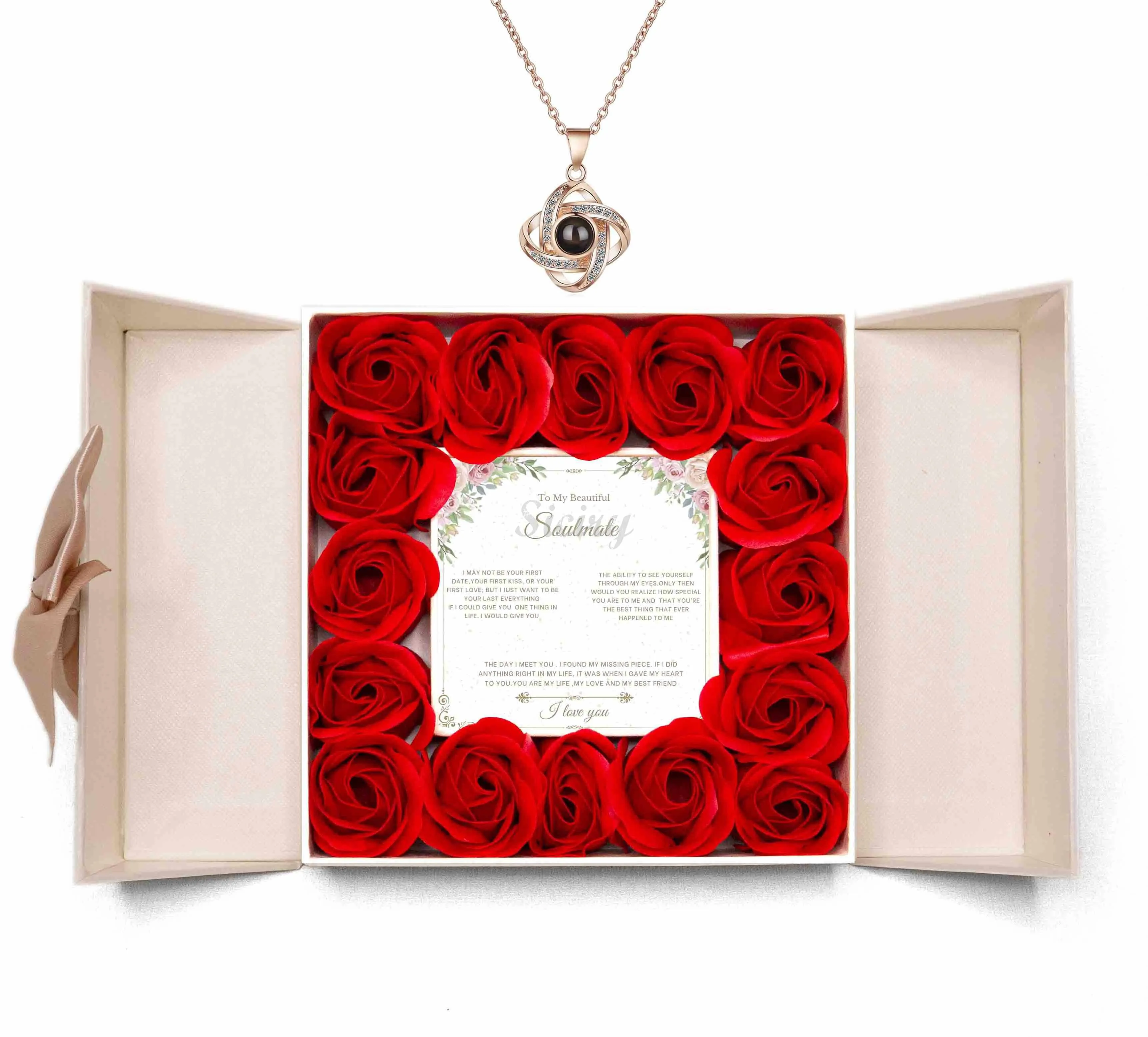 Valentine's Day Discount 50%OFF-To My Soulmate-100 Languages Projection Necklace