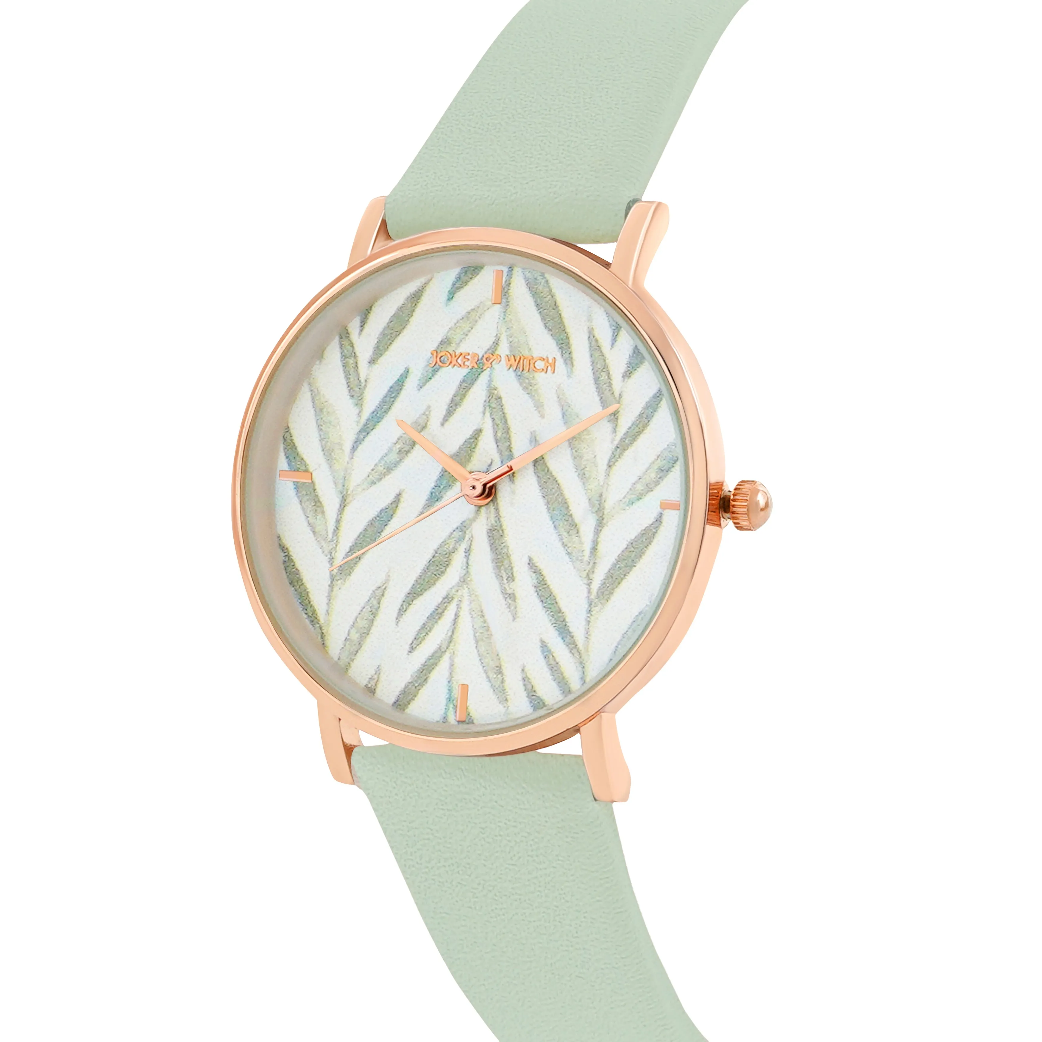 Very Leafy Green PU Strap Watch