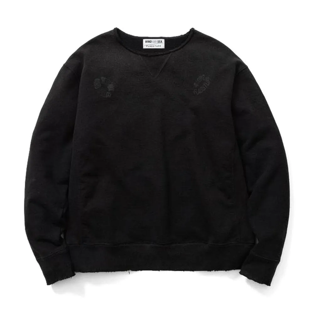 WIND AND SEA DAMAGE SWEAT-BLACK