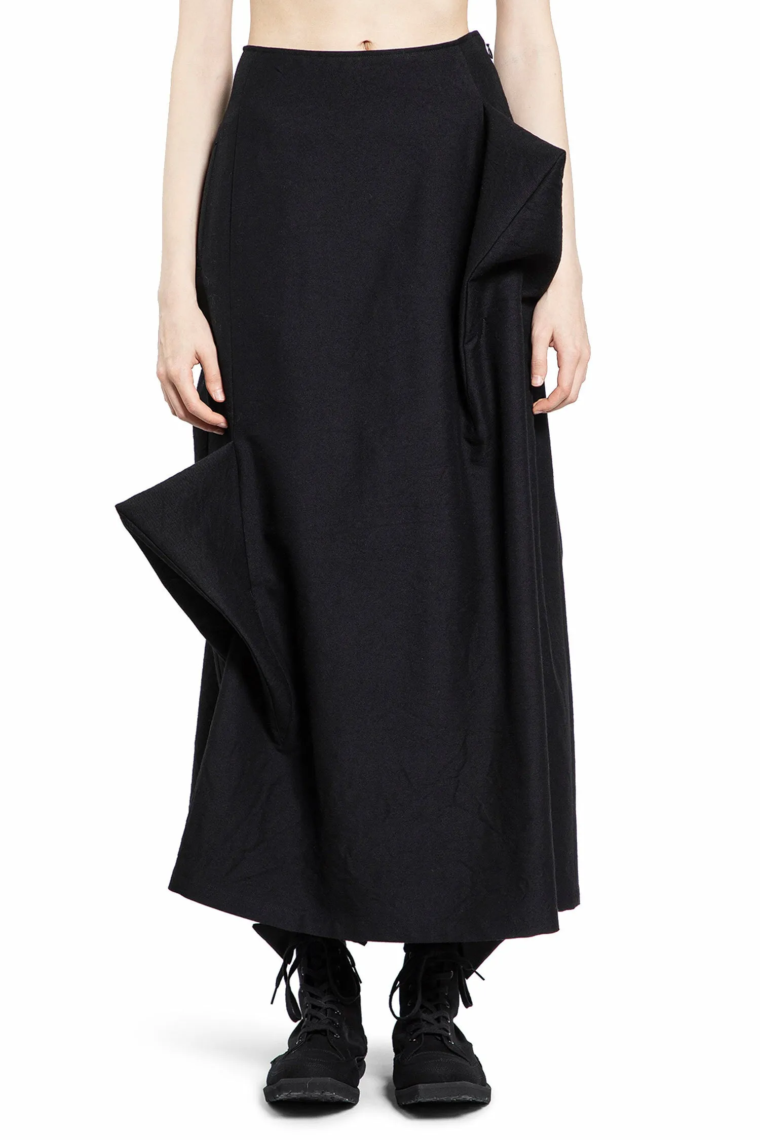 YOHJI YAMAMOTO WOMAN BLACK SKIRTS